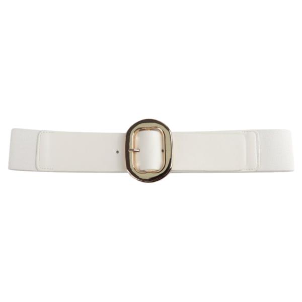 METAL OVAL BUCKLE ELASTIC BELT