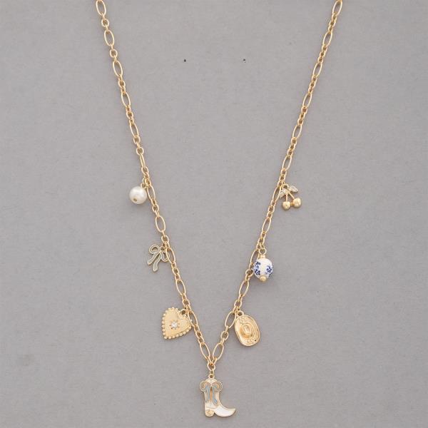 WESTERN STYLE CHARMS STATION NECKLACE