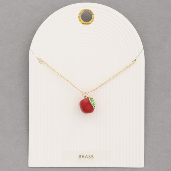 APPLE CHARM NECKLACE
