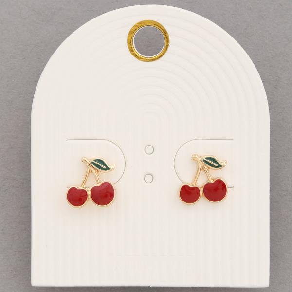 CHERRY STUD EARRING
