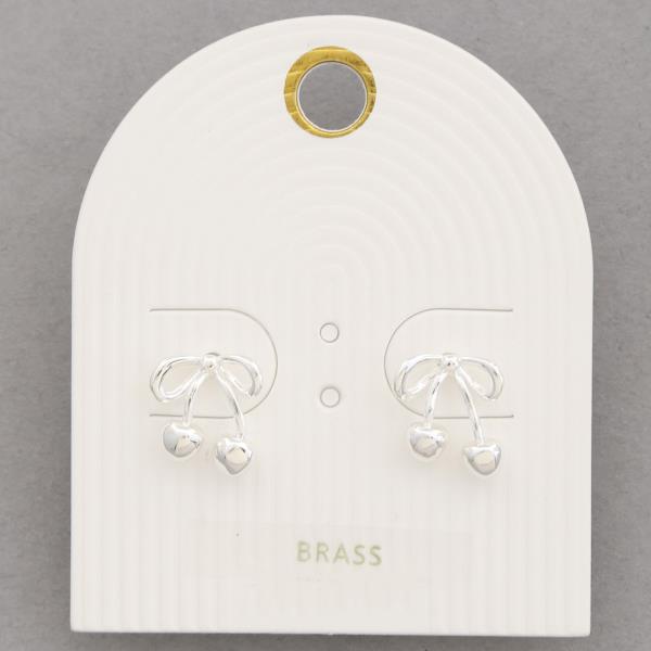 DAINTY CHERRY METAL EARRING