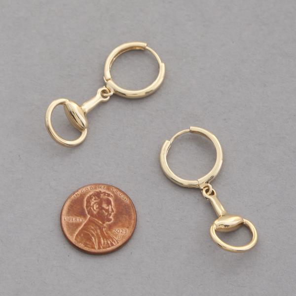 HORSEBIT HOOP LINK METAL EARRING