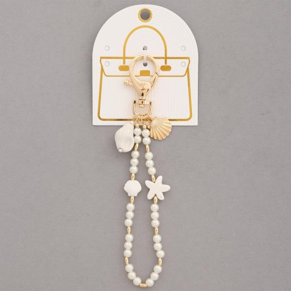 STARFISH SEASHELL BEADED BAG CHARMS