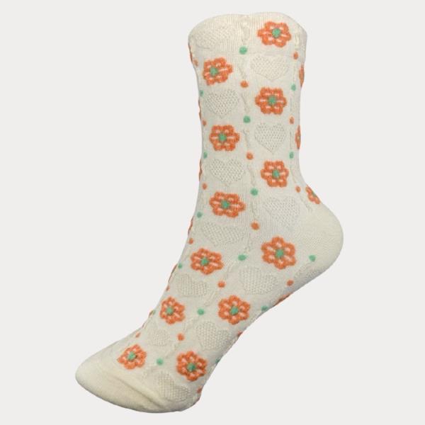 FLOWER PATTERN ANKLE SOCKS