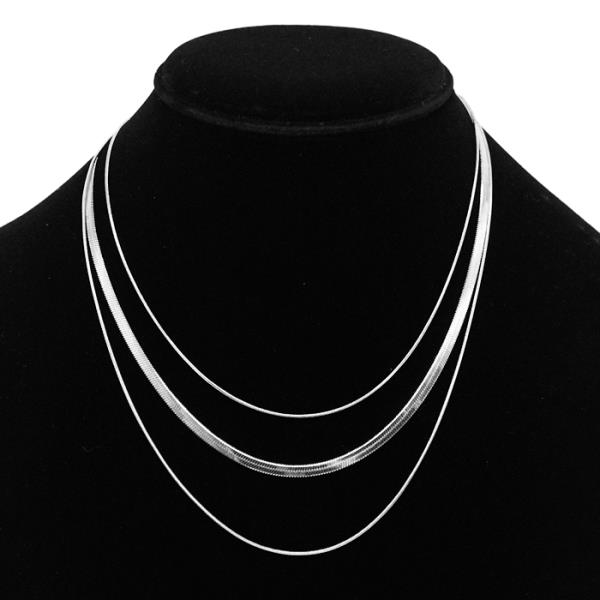SECRET BOX STAINLESS STEEL LAYERED NECKLACE