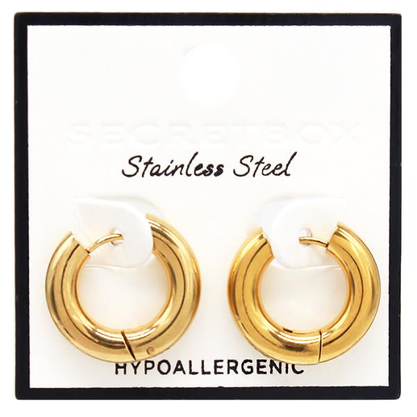STAINLESS STEEL HYPOALLERGENIC HOOP EARRING