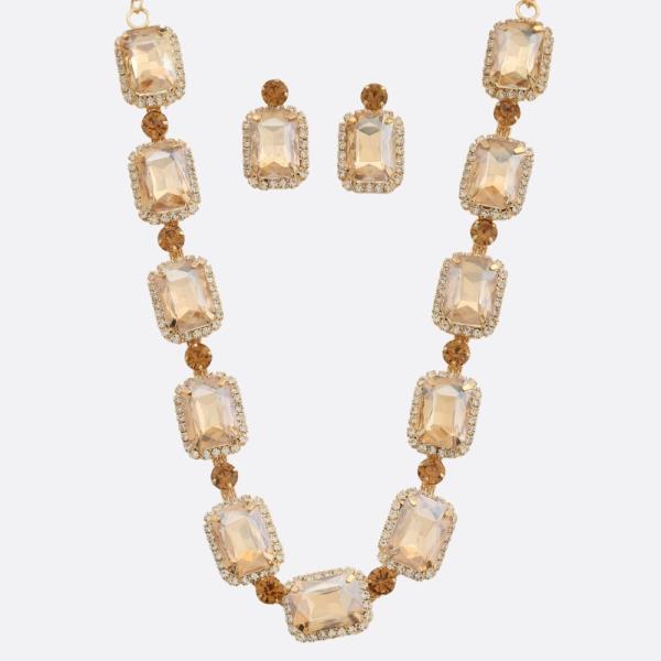 RHINESTONE LINK NECKLACE