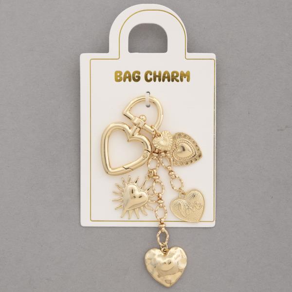 MULTI HEART BAG CHARM