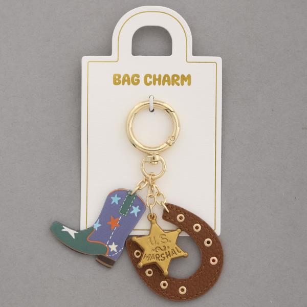 WESTERN HORSE SHOE BAG CHARM