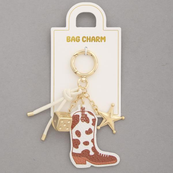 WESTERN BOOT DICE BAG CHARM