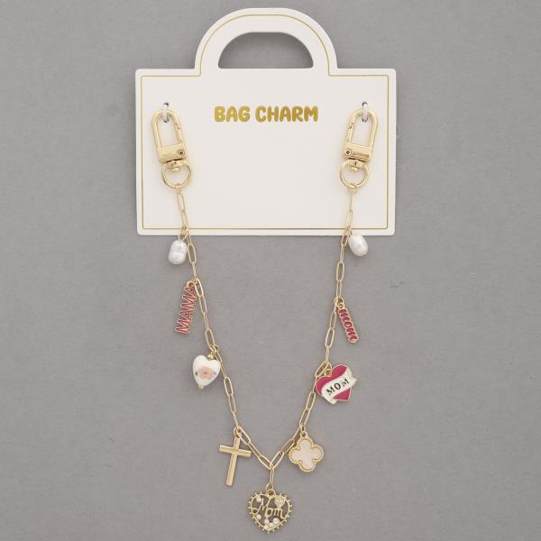 MOM HEART BAG CHARM