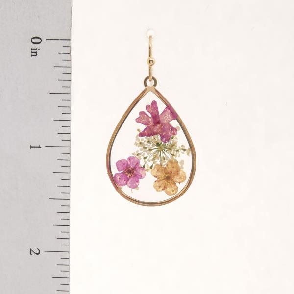 TEARDROP FLOWER DANGLE EARRING