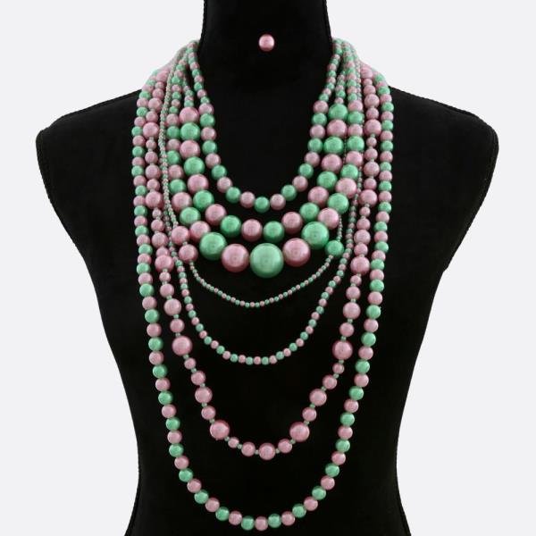 BEADED LAYERED NECKLACE