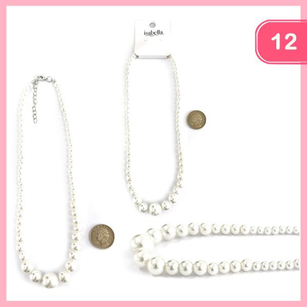 PEARL BEAD NECKLACE (12 UNITS)