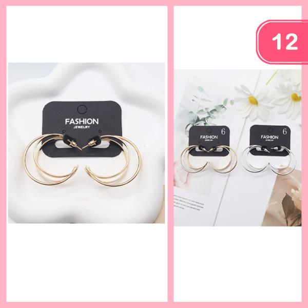 CRESCENT MOON DESIGN EARRING (12 UNITS)