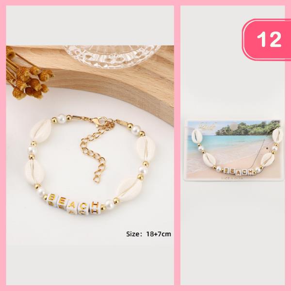 BEACH SEASHELLANKLET (12 UNITS)