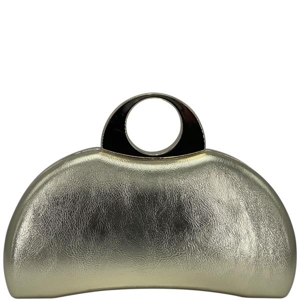 SMOOTH SHAPED DESIGN HANDLE EVENING BAG