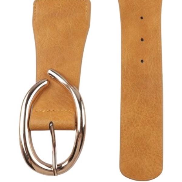 OVAL METAL BUCKLE ELASTIC BELT