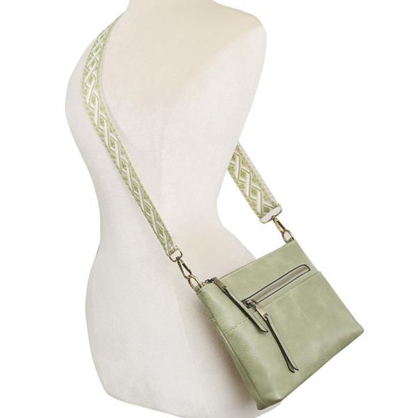 SMOOTH ZIPPER CROSSBODY W GUITAR STRAP