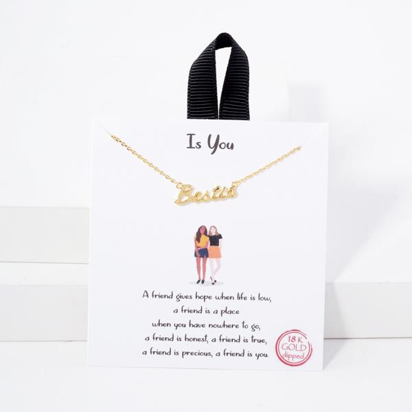 18K GOLD RHODIUM IS YOU NECKLACE