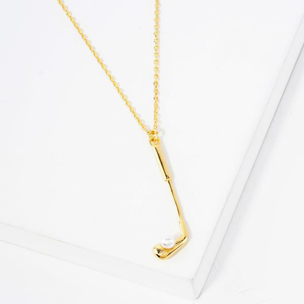 18K GOLD RHODIUM FOLLOW THROUGH NECKLACE