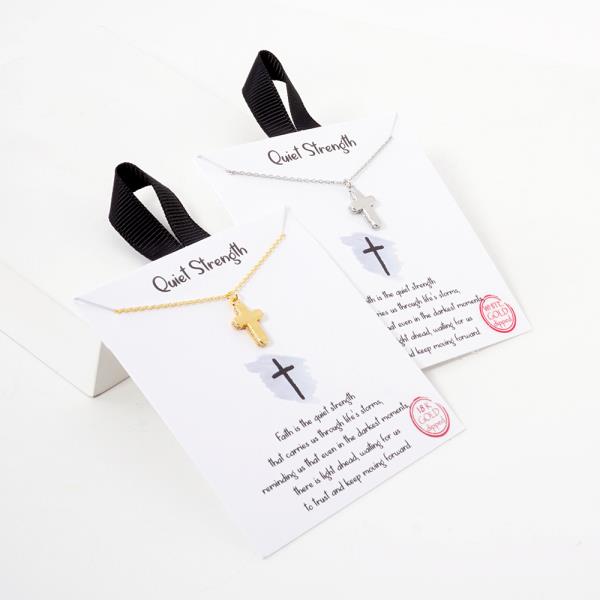 18K GOLD RHODIUM QUIET STRENGTH NECKLACE