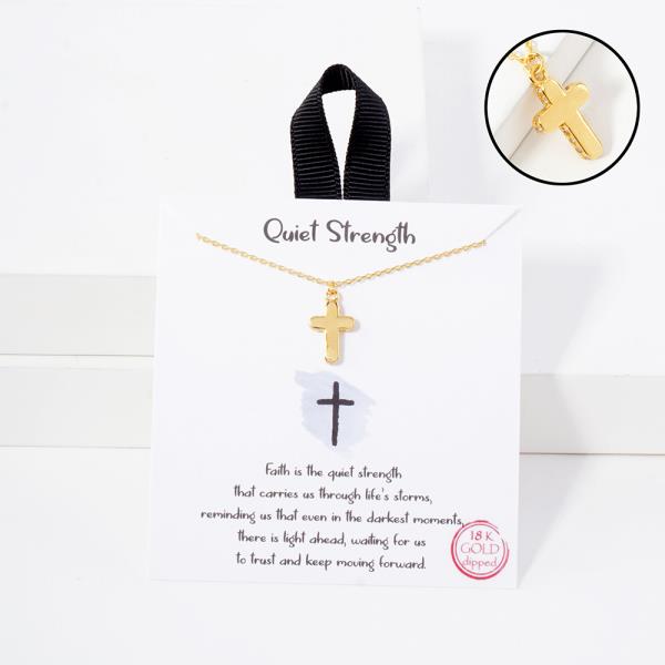 18K GOLD RHODIUM QUIET STRENGTH NECKLACE