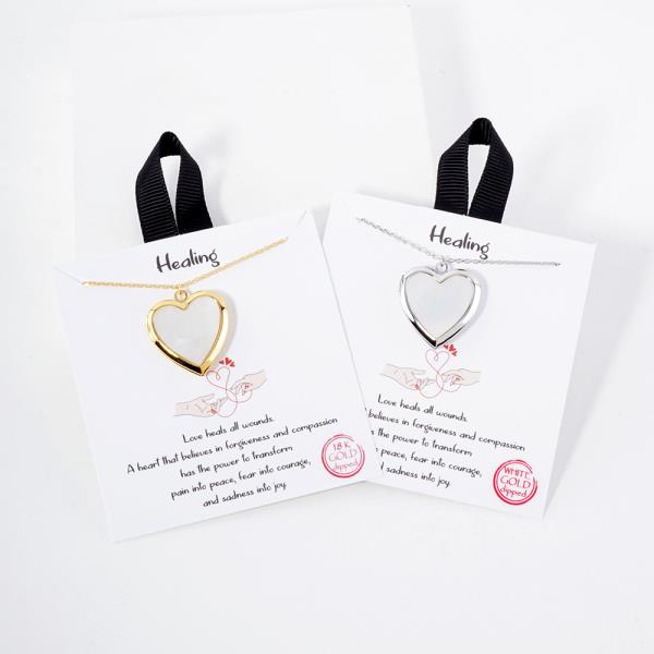 18K GOLD RHODIUM HEALING NECKLACE