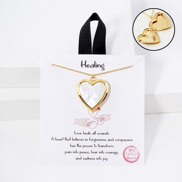 18K GOLD RHODIUM HEALING NECKLACE