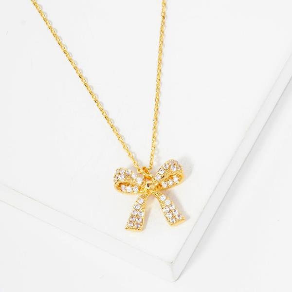 18K GOLD RHODIUM TIE YOUR DREAMS NECKLACE