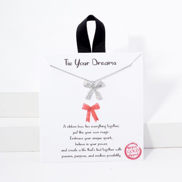 18K GOLD RHODIUM TIE YOUR DREAMS NECKLACE