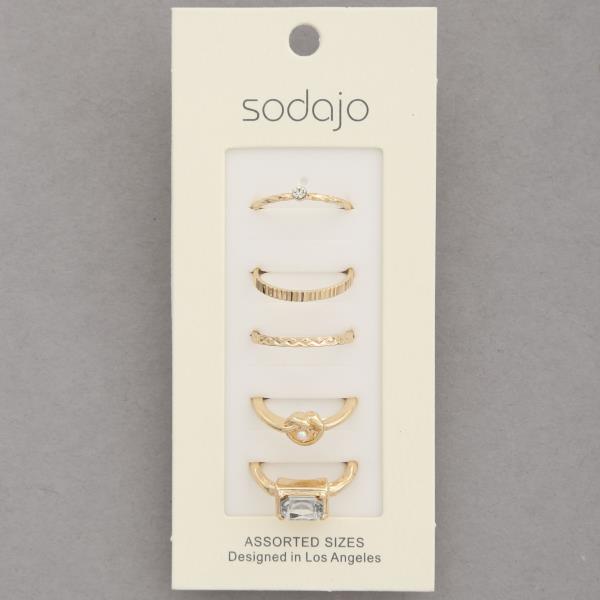 SODAJO ASSORTED RING SET
