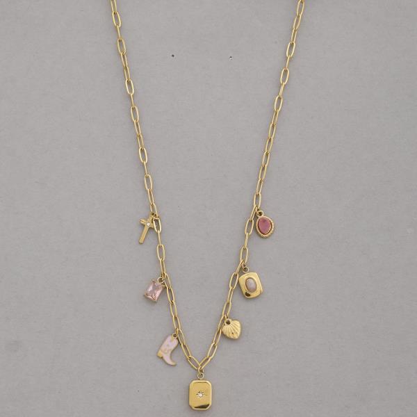 WESTERN STYLE STATION STAINLESS STEEL NECKLACE