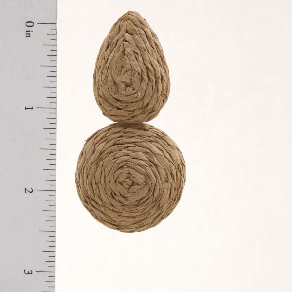 RAFFIA TEARDROP ROUND EARRING