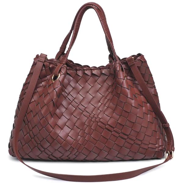 NATALIE WOVEN DESIGN TOTE BAG