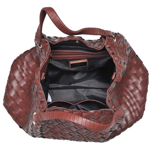 NATALIE WOVEN DESIGN TOTE BAG