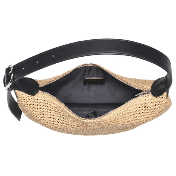 CHIC WOVEN STRAW SHOULDER BAG
