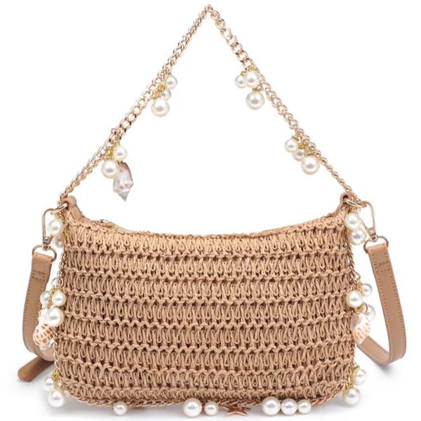 STEPH WOVEN DESIGN EVENING BAG