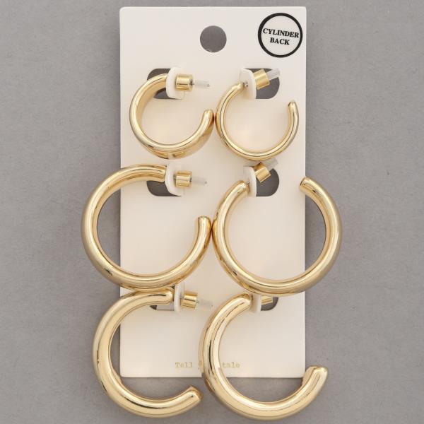 OPEN HOOP ASSORTED EARRING SET