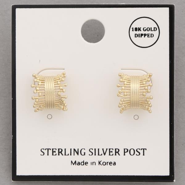METAL GOLD DIPPED STERLING SILVER POST EARRING