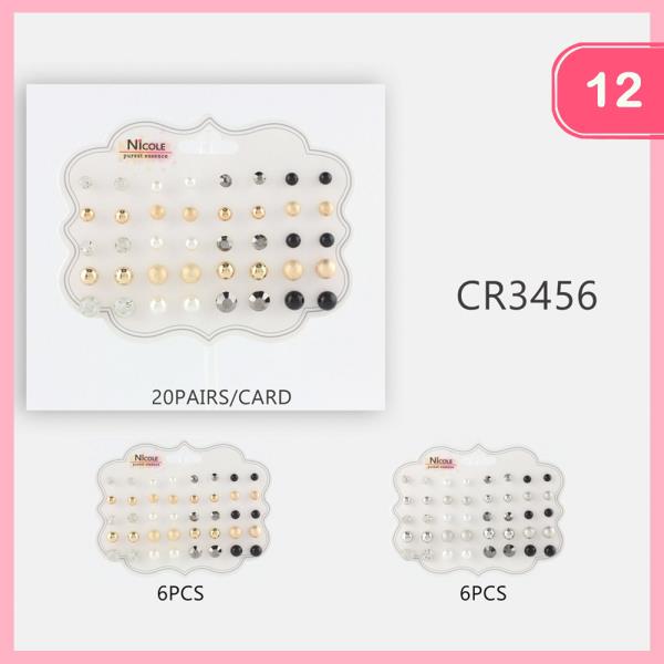 ASSORTED STUD EARRING (12 UNITS)