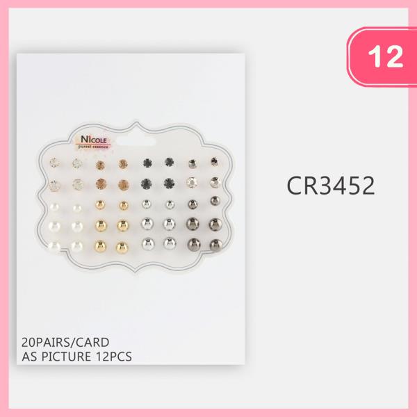 ASSORTED STUD EARRING (12 UNITS)