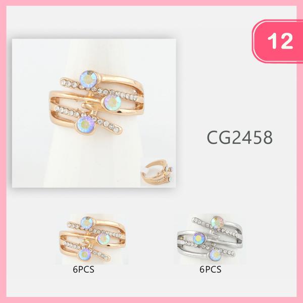 RHINESTONE RING (12 UNITS)
