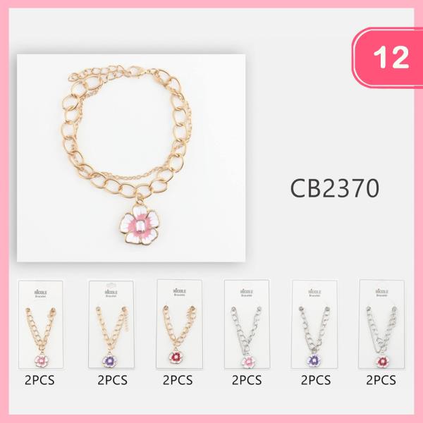 FLOWER CHAIN BRACELET (12 UNITS)