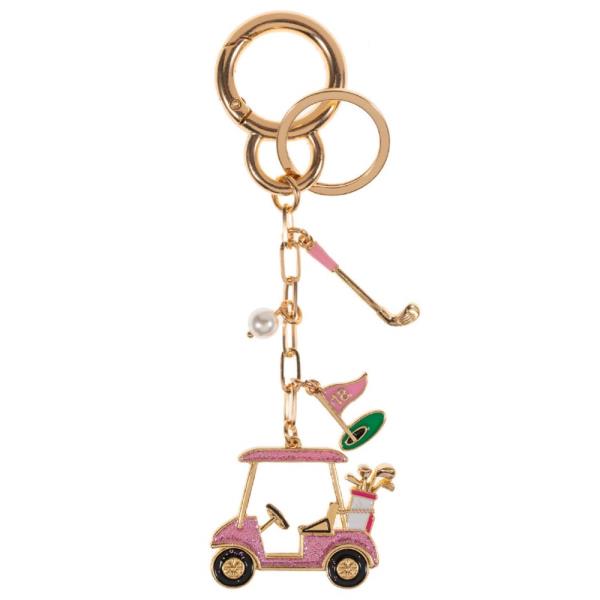 GOLF CART SHAPED BAG CHARM AND KEYCHAIN