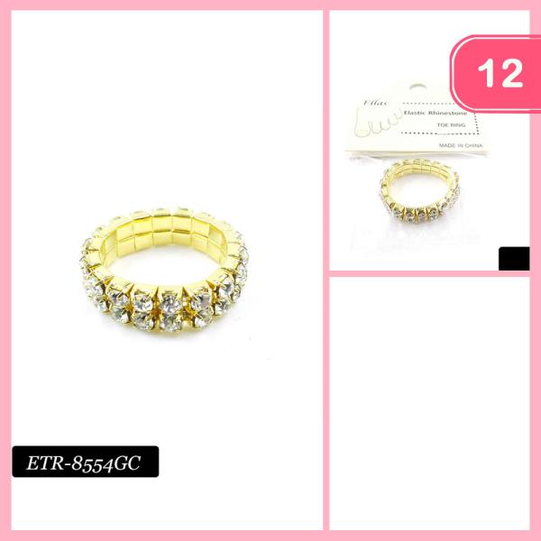 RHINESTONE TOE RING (12 UNITS)