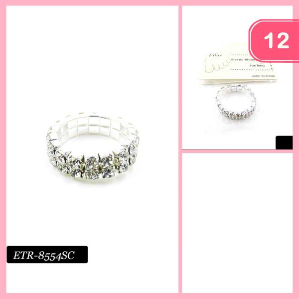 RHINESTONE TOE RING (12 UNITS)