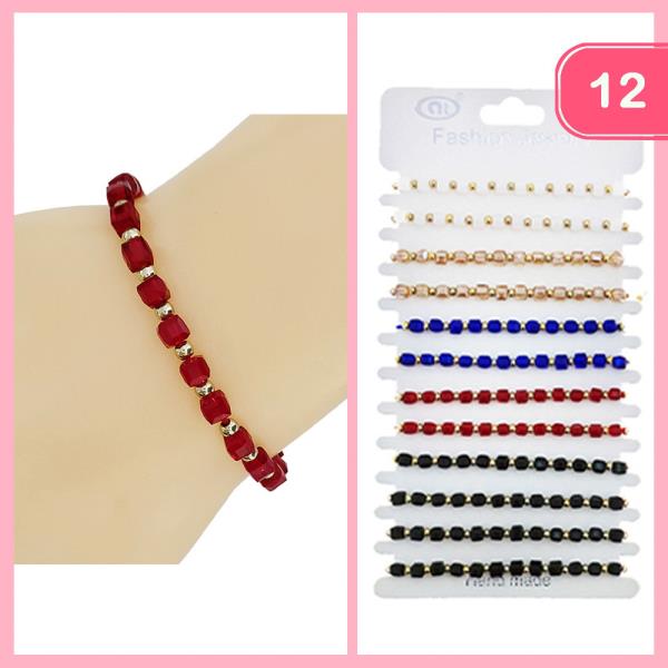 BEAD STRETCH BRACELET (12 UNITS)