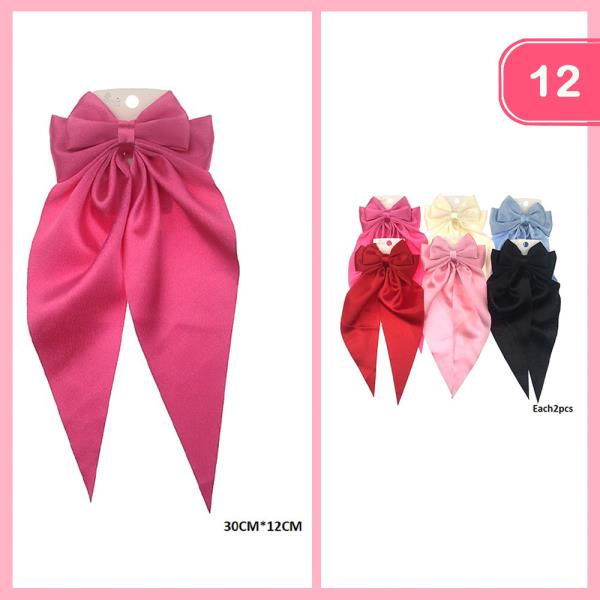 ASSORTED HAIR BOW CLIP PIN (12 UNITS)