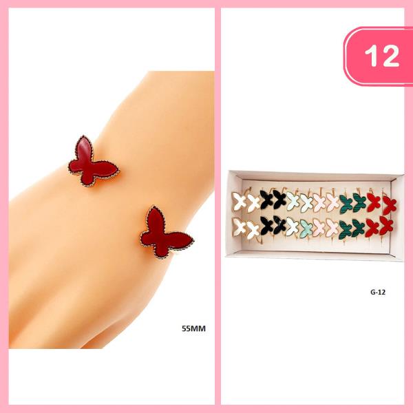 DOUBLE BUTTERFLY END CUFF BRACELET